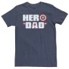 Big & Tall Marvel Father's Day Captain America Shield Hero Dad Logo Tee