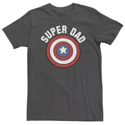 Big & Tall Marvel Father's Day Super Dad Captain America Shield Tee