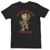 Big & Tall Marvel Groot "Galaxy Greetings From Dad" Christmas Holiday Tee