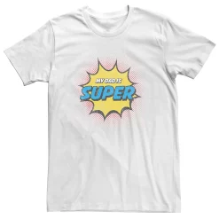 Big & Tall Father's Day "My Dad Is Super" Distressed Logo Tee