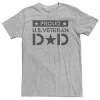 Big & Tall Father's Day "Proud U.S. Veteran" Dad Star Tee