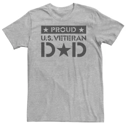 Big & Tall Father's Day "Proud U.S. Veteran" Dad Star Tee