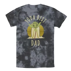 Men's Star Wars Yoda Best Dad Cartoon Yoda Tee