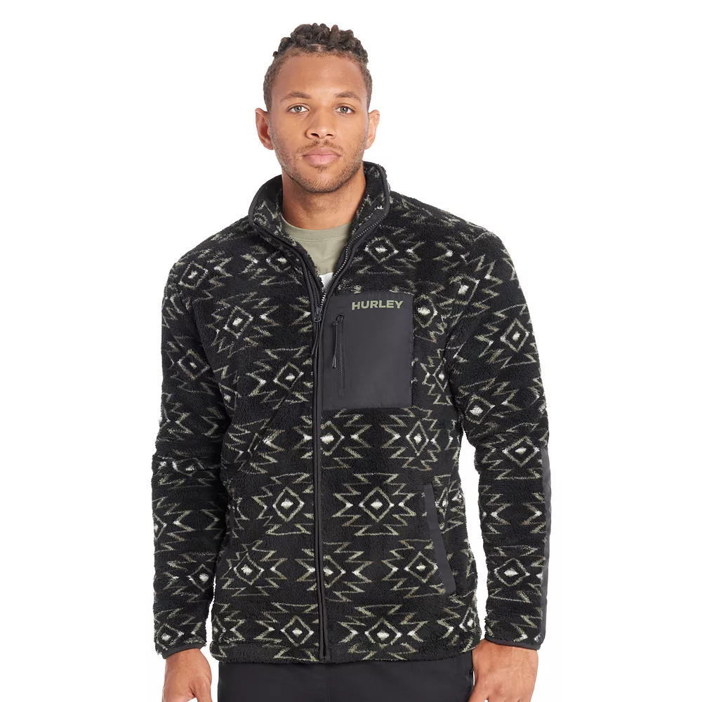 Men's Hurley Printed Sherpa Jacket - Image 2
