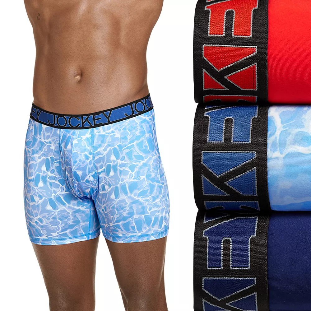 Men's Jockey 3-Pack Active Microfiber 5" Boxer Briefs - Image 2