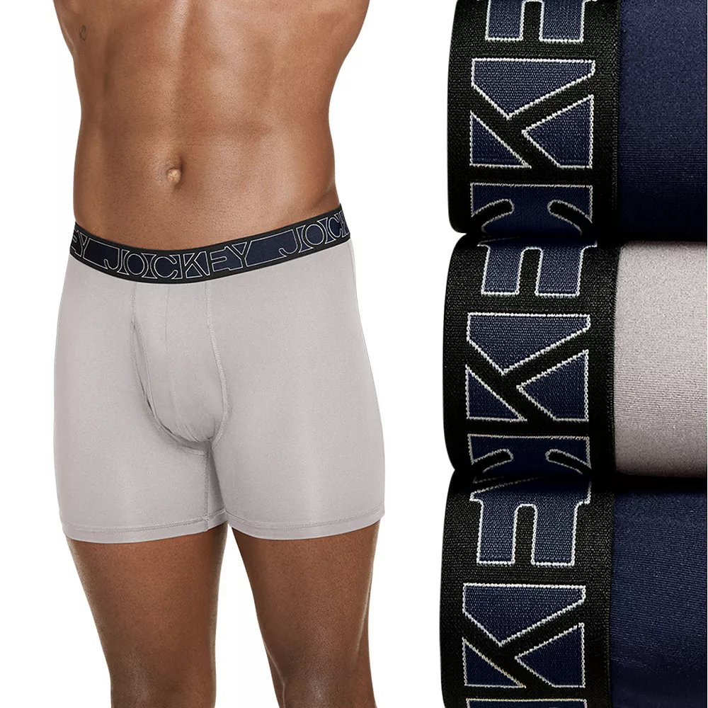 Men's Jockey 3-Pack Active Microfiber 5" Boxer Briefs - Image 3