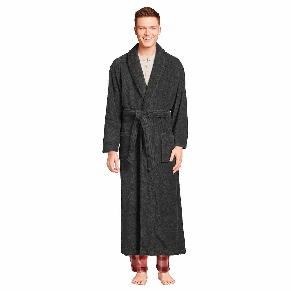 Men's Lands' End Full-Length Turkish Terry Robe - Image 5