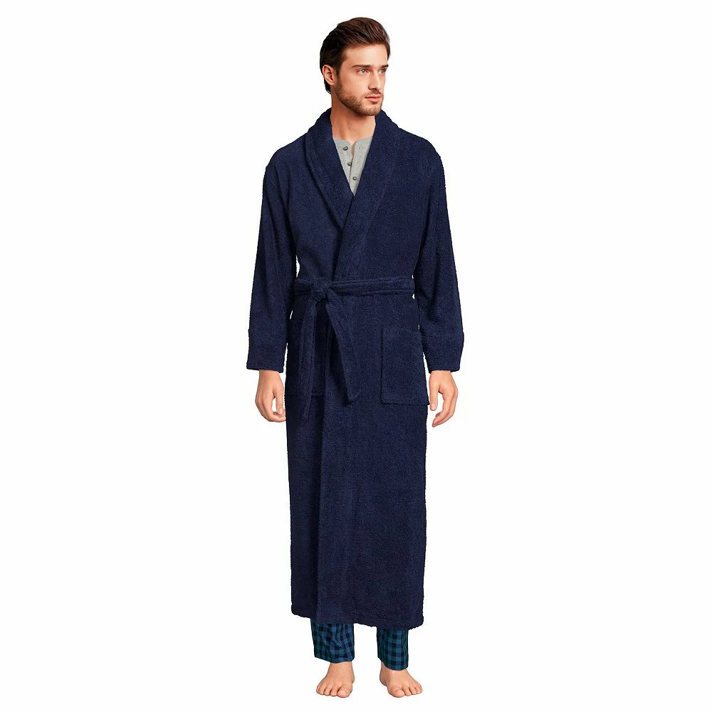 Men's Lands' End Full-Length Turkish Terry Robe - Image 7