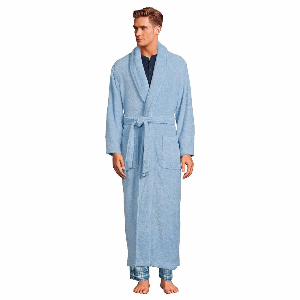 Men's Lands' End Full-Length Turkish Terry Robe - Image 8
