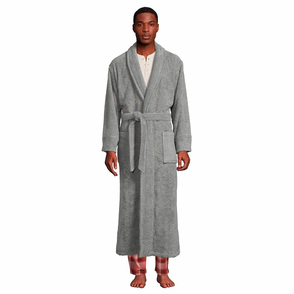 Men's Lands' End Full-Length Turkish Terry Robe - Image 6