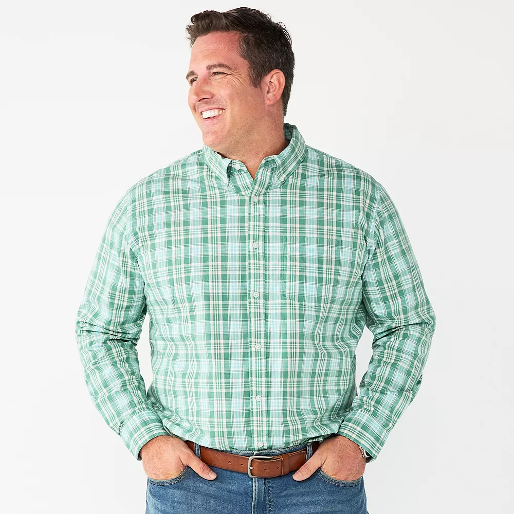Big & Tall Sonoma Goods For Life® Perfect Length Button-Down Shirt - Image 4