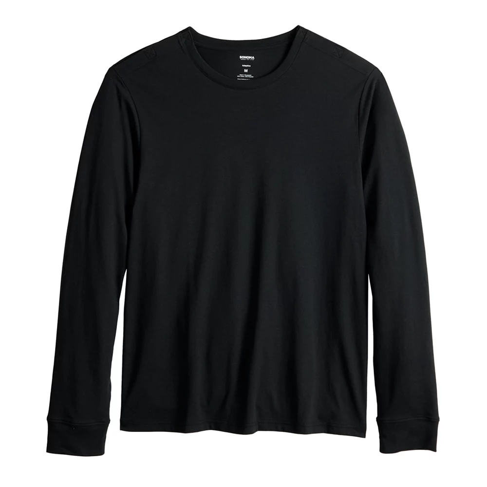 Men's Sonoma Goods For Life® Adaptive & Easy Dressing Long Sleeve Crew Tee - Image 3