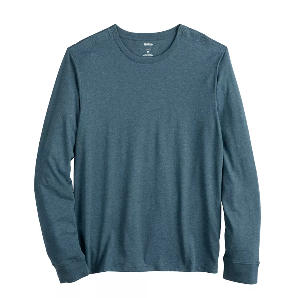 Men's Sonoma Goods For Life® Adaptive & Easy Dressing Long Sleeve Crew Tee - Image 2