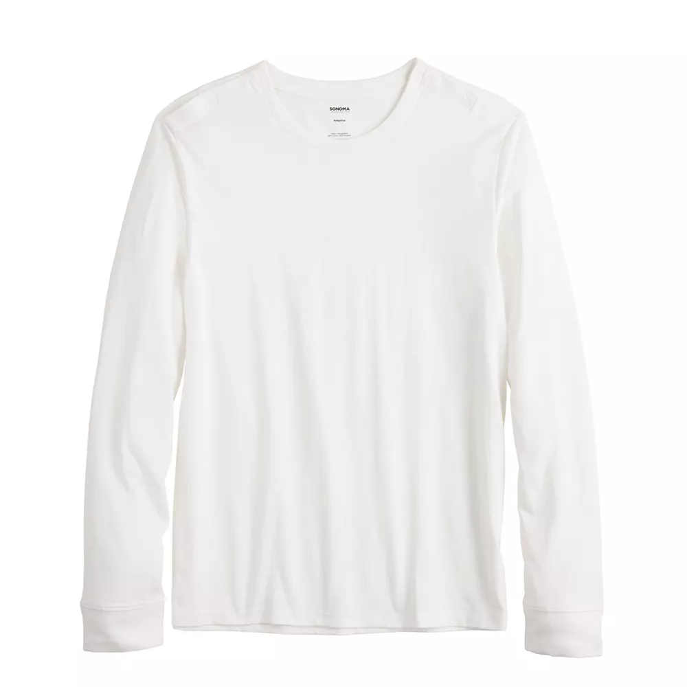 Men's Sonoma Goods For Life® Adaptive & Easy Dressing Long Sleeve Crew Tee - Image 4