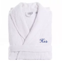 Men's Linum Home Textiles Turkish Cotton Embroidered ''His'' Terry Bathrobe