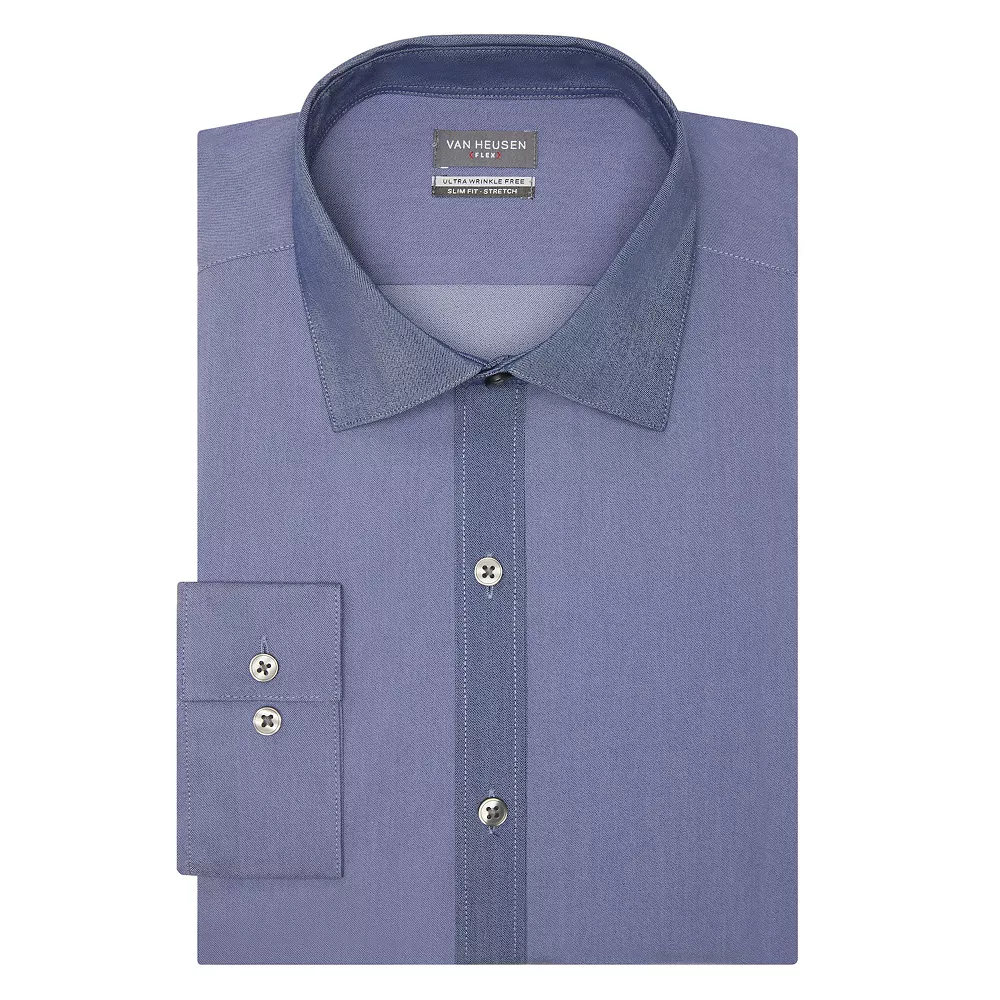 Men's Van Heusen Ultra Wrinkle-Free Slim-Fit Dress Shirt - Image 2