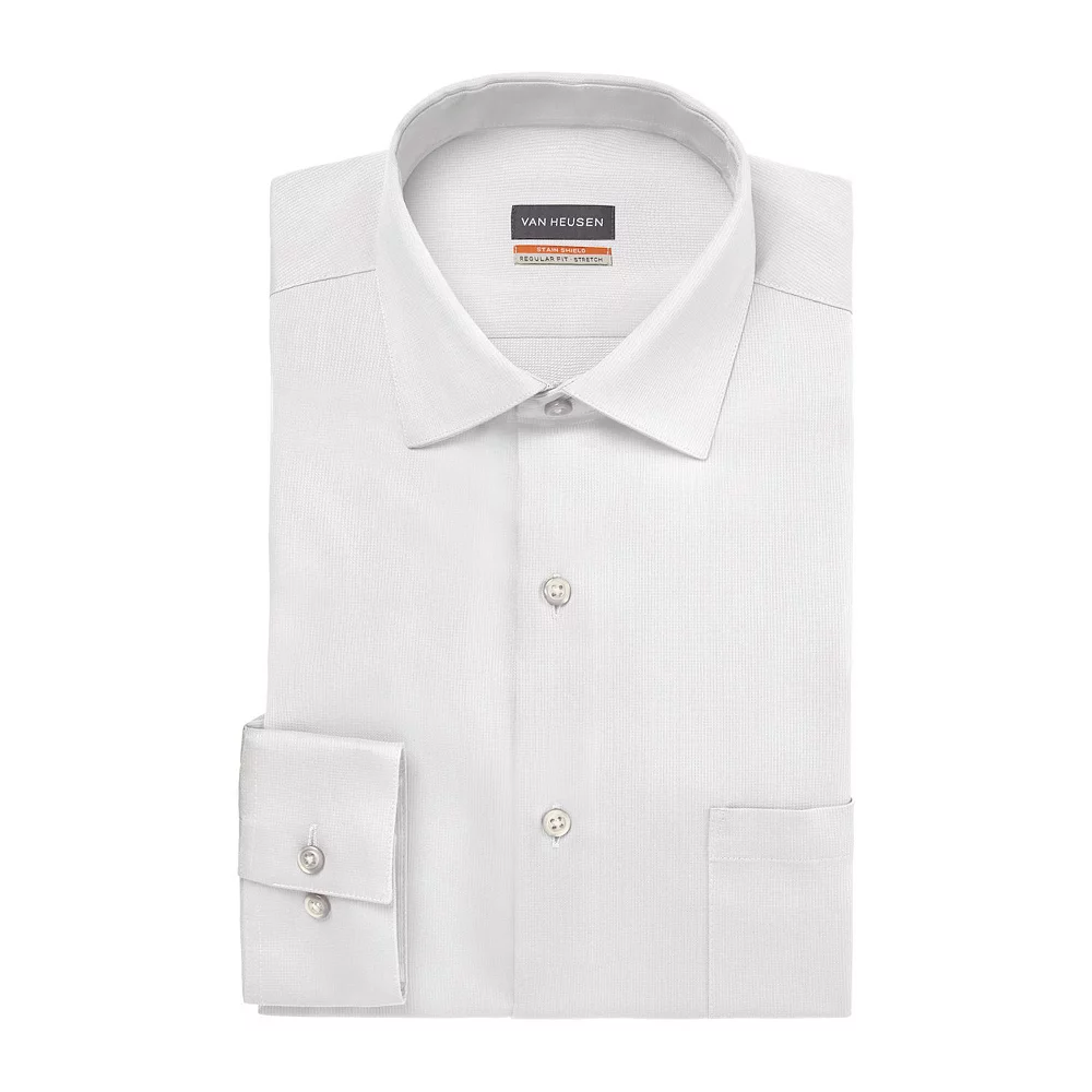 Men's Van Heusen Regular-Fit Stain Shield Spread-Collar Dress Shirt