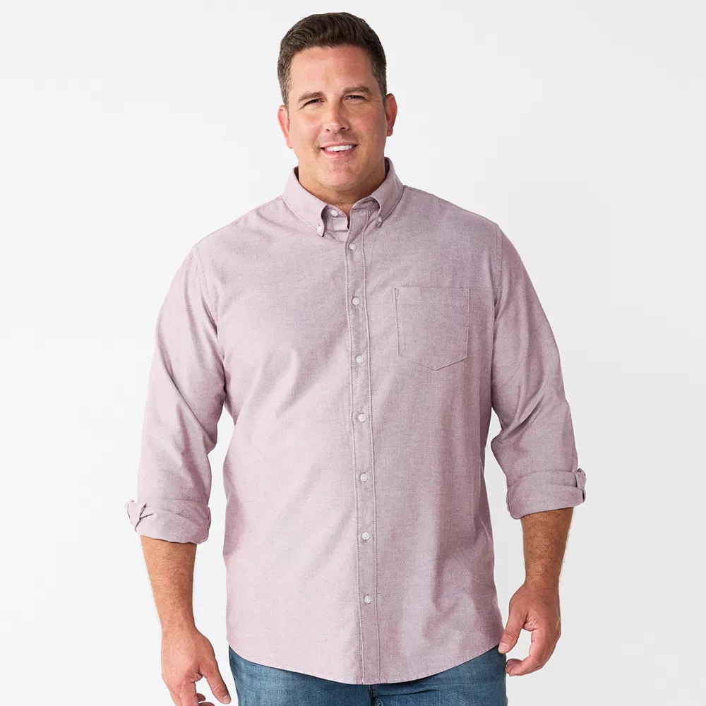 Big & Tall Sonoma Goods For Life® Perfect Length Button-Down Shirt - Image 5