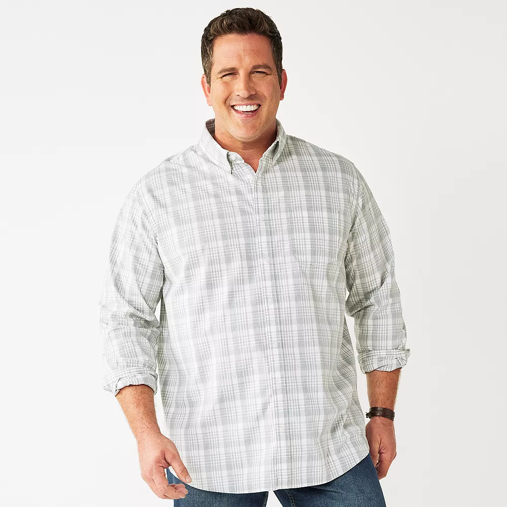Big & Tall Sonoma Goods For Life® Perfect Length Button-Down Shirt - Image 4
