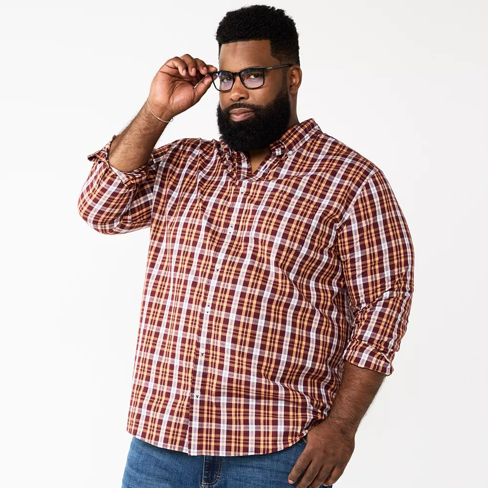 Big & Tall Sonoma Goods For Life® Perfect Length Button-Down Shirt - Image 8
