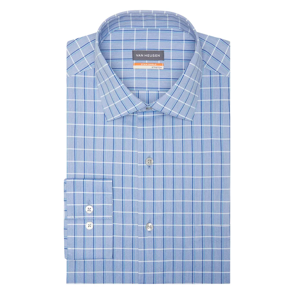 Men's Van Heusen Slim-Fit Stain Shield Spread-Collar Dress Shirt - Image 7