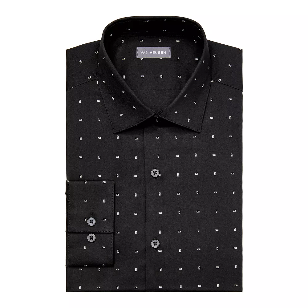 Men's Van Heusen Slim-Fit Stain Shield Spread-Collar Dress Shirt - Image 4