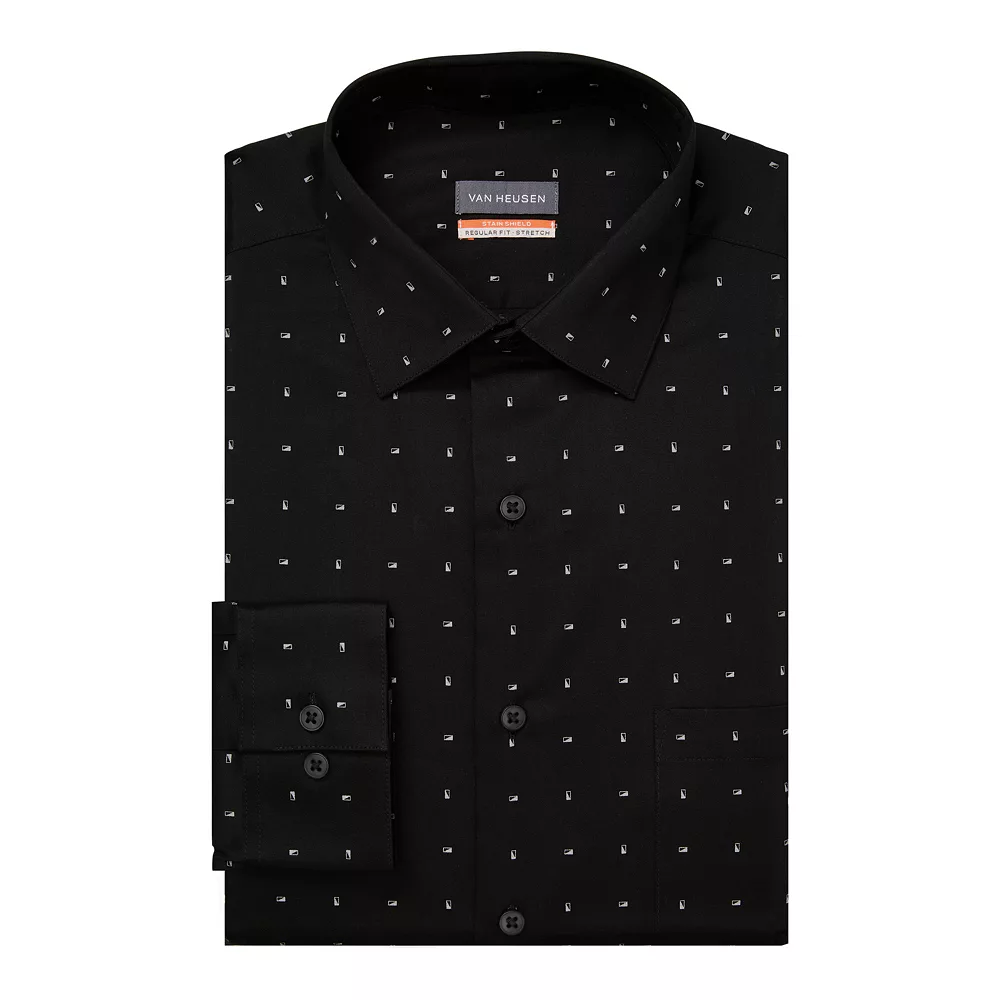 Men's Van Heusen Regular-Fit Stain Shield Spread-Collar Dress Shirt